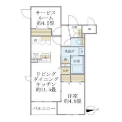桜新町駅 徒歩8分 新築1SLDK48.97㎡ 礼金・仲介手数料・インターネット無料・ペット相談可・2人入居可